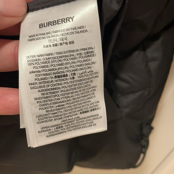 Reversible nova check down Burberry coat with black coat side & logo m nwt 2,300 - Picture 8 of 9